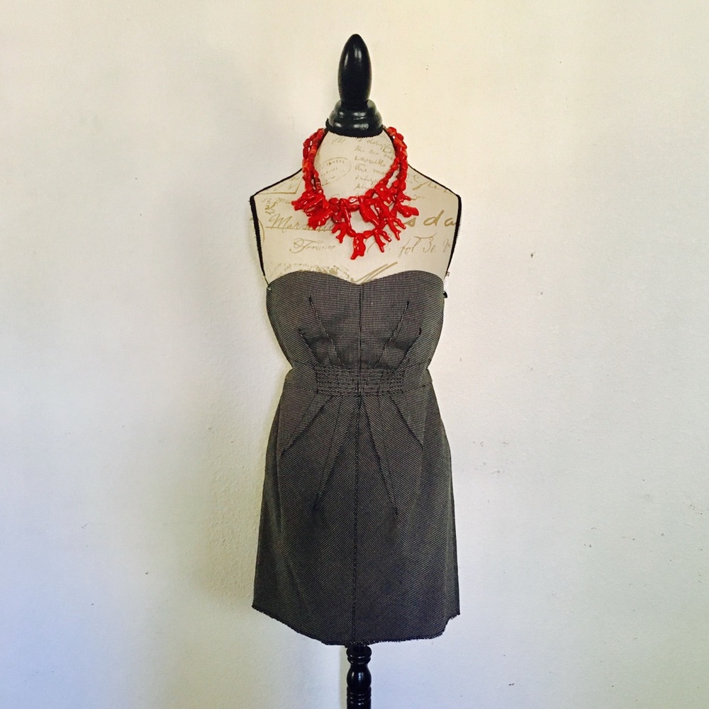 LIKE NEW *SEXY JACQUARD BLACK & WHITE DRESS***